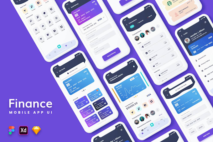 Gig Preview - Provide your finance app design with our premium UI kit