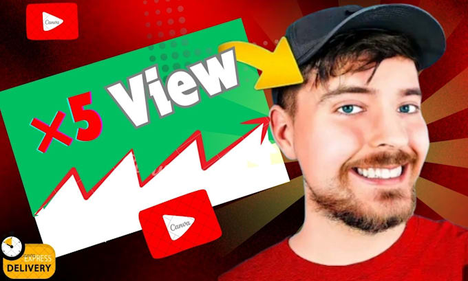 Gig Preview - Design view boasting youtube thumbnail within 24hours