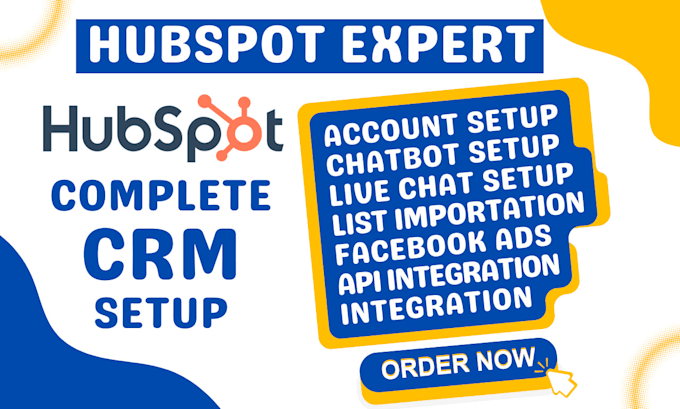 Gig Preview - Hubspot chatbot live chat hubspot form embed facebook ads integration automation