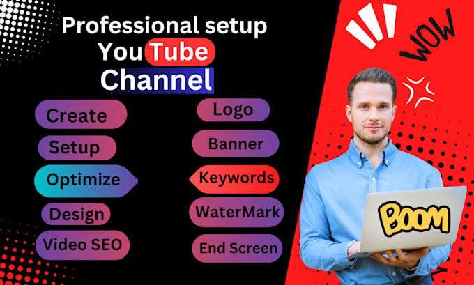 Gig Preview - Expertly set up, design and optimize your youtube channel and boost video SEO