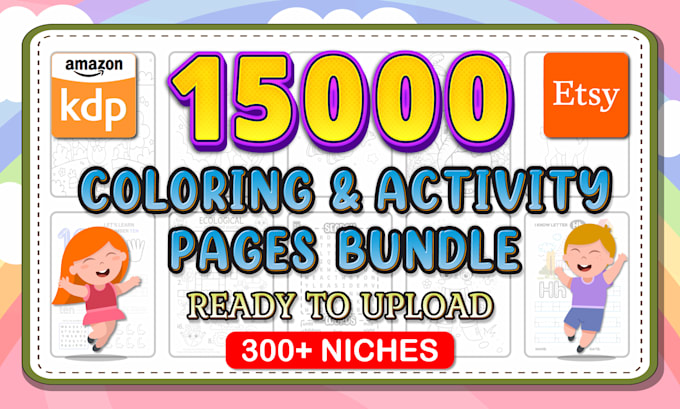 Bestseller - give ready to upload activity, puzzles, and coloring pages for kids and toddlers