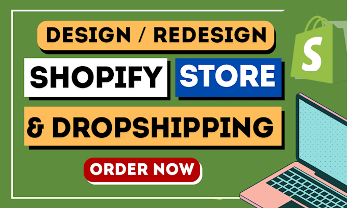 Gig Preview - Professional shopify store design redesign customize and dropshipping setup