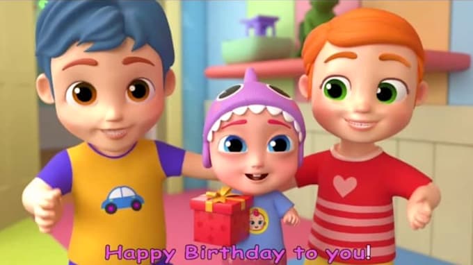 Gig Preview - Do 3d kids animation birthday video lullaby song for christmas kids animation