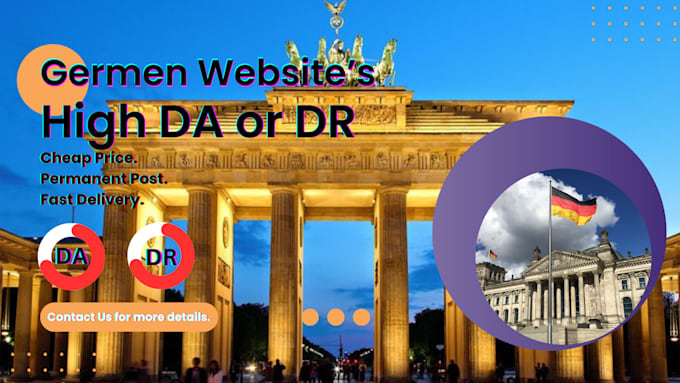 Gig Preview - Dofollow german guest post authority seo backlink building for google ranking