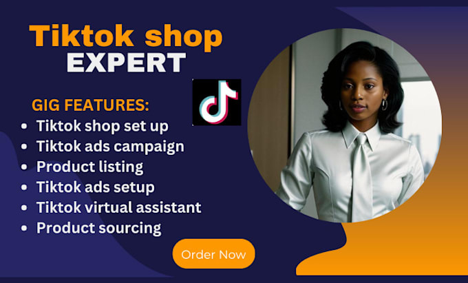 Gig Preview - Be tiktok ads expert virtual assistant  tiktok shop manager