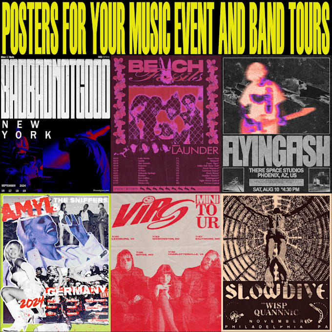 Gig Preview - Do design poster tour show and music event for your band