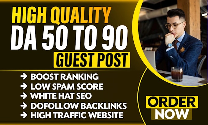 Gig Preview - Publish high da guest post with SEO dofollow backlinks