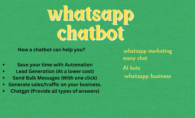 Gig Preview - Develop whatsapp API setup and build whatsapp chatbots