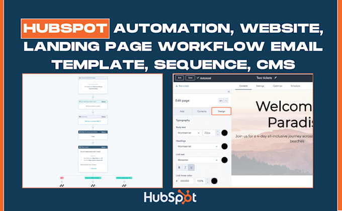 Gig Preview - Hubspot automation, website, landing page workflow email template, sequence, cms