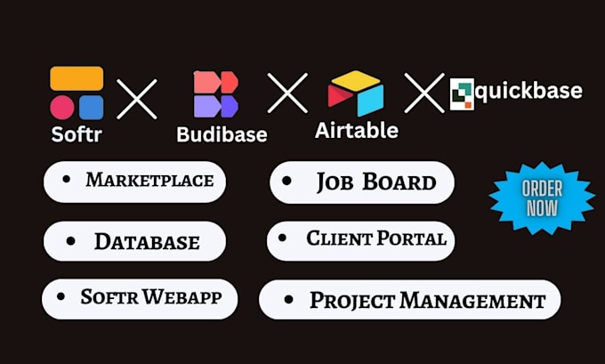 Gig Preview - Build softr website airtable glide notion quickbase database client portal app