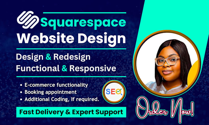 Gig Preview - Build squarespace website design, redesign squarespace website development, SEO