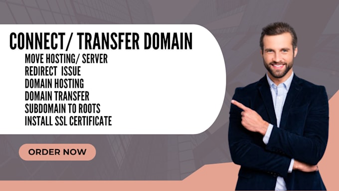 Gig Preview - Domain transfer, connect domain, dns management, wordpress migration