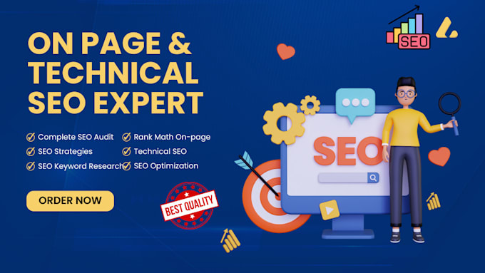 Gig Preview - Optimize wordpress website onpage technical SEO services with rank math