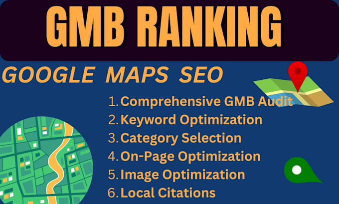 Gig Preview - Optimize gmb listing for local seo google maps top ranking