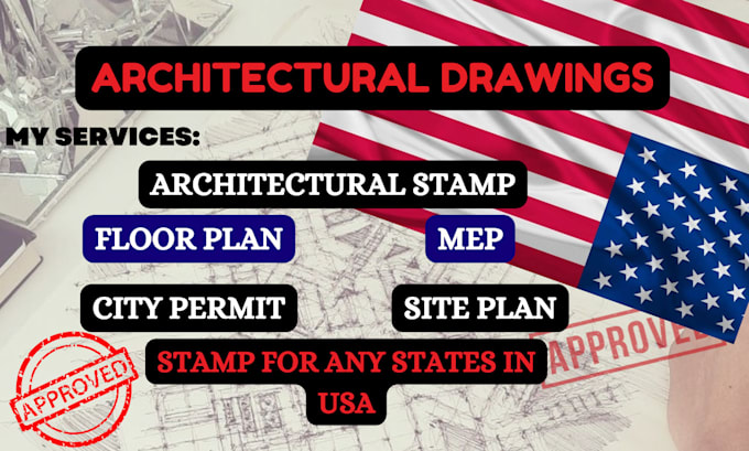 Gig Preview - Do architectural stamp, structural stamp, set of drawings for city permit