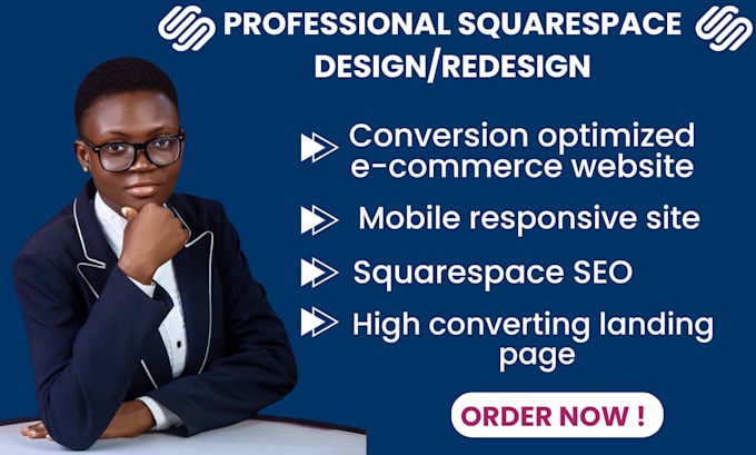 Gig Preview - Design or redesign squarespace ecommerce square space website SEO optimization