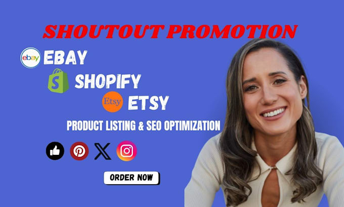 Gig Preview - Do ebay promotion shopify and etsy marketing with SEO listing optimization