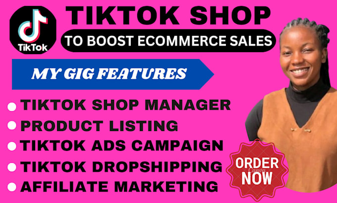 Gig Preview - Fix USA tiktok shop, tiktok shop ads, tiktok marketing manage tiktok shop