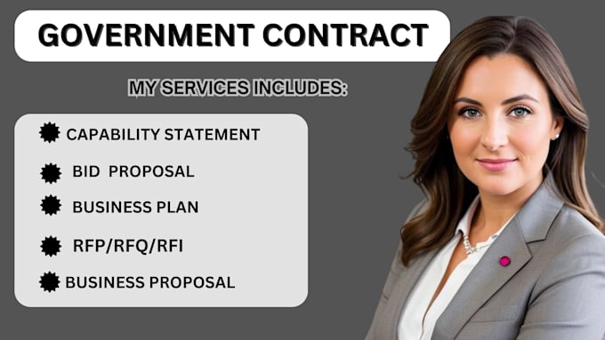 Gig Preview - Secure a government contract, bid proposal business plan, grants,