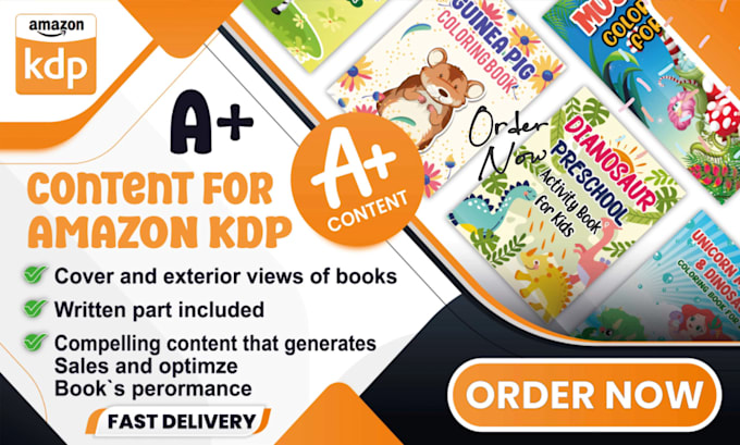 Gig Preview - Design a plus content for amazon kdp book amazon ebc and publish in 3 hour