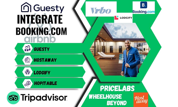 Gig Preview - Integrate, lodgify, hostaway, guesty, vrbo, hospitable, ownerrez, airbnb listing