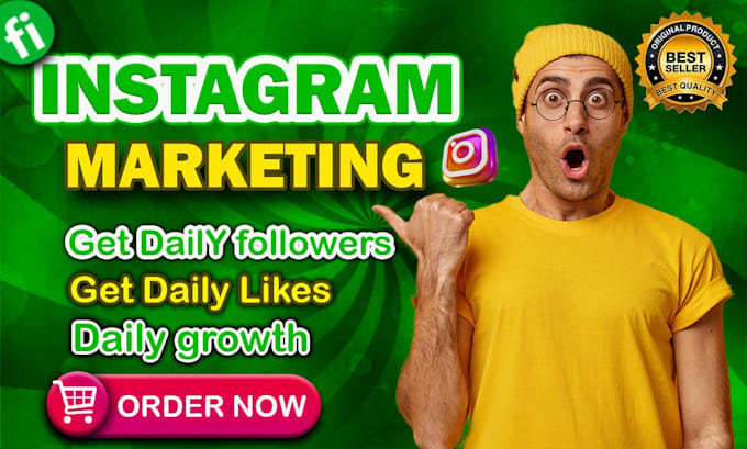 Gig Preview - Provide super fast instagram organic growth, promotion and marketing manager