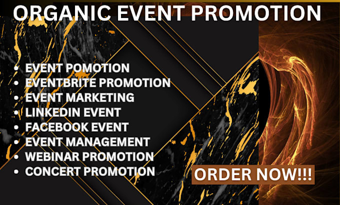 Bestseller - do organic event promotion eventbrite concert webinar to gain passive engagement