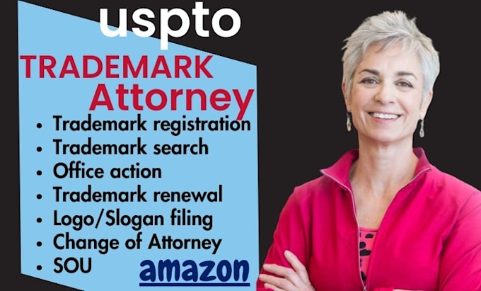 Gig Preview - Be your trademark registration attorney, office action, renewal, patent at uspto