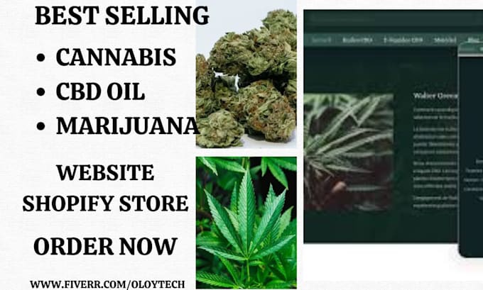 Bestseller - design cannabis website cannabis store cannabis shopify cbd website cbd store