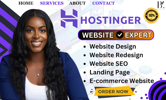 Gig Preview - Hostinger design hostinger website design hostinger website redesign hostinger