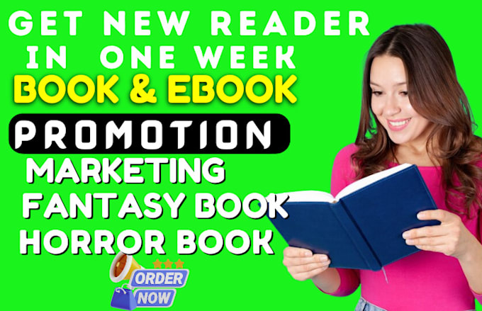 Gig Preview - Do organic amazon book promotion, fiction, fantasy, romance ebook marketing