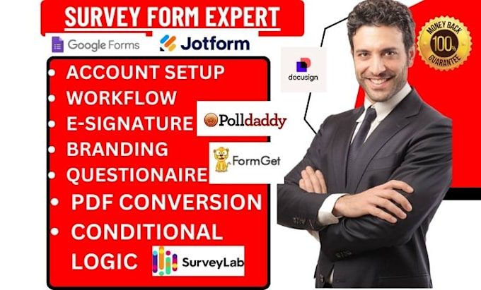 Gig Preview - Do google form jotform docusign survey builder polldaddy survey lab form get