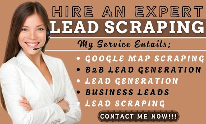 Gig Preview - Create b2b leads generation scrape leads business leads and google map scraping