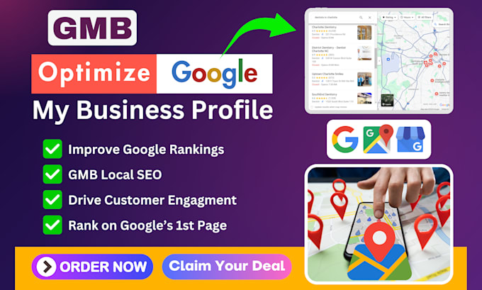 Gig Preview - Optimize your google my business profile for local SEO and gmb maps ranking