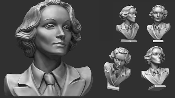 Gig Preview - Sculpt 3d head bust, 3d head, 3d helmet,3d bust model for 3d printing