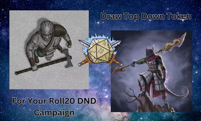 Gig Preview - Draw top down token for your roll20 dnd campaign