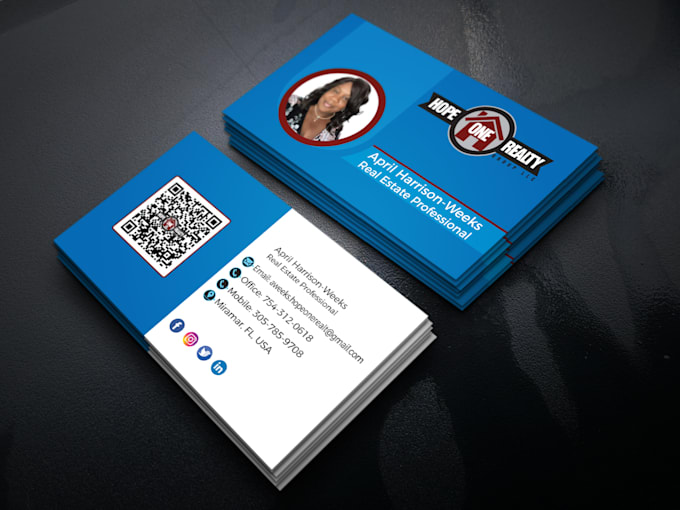 Gig Preview - Create business card design with qr code