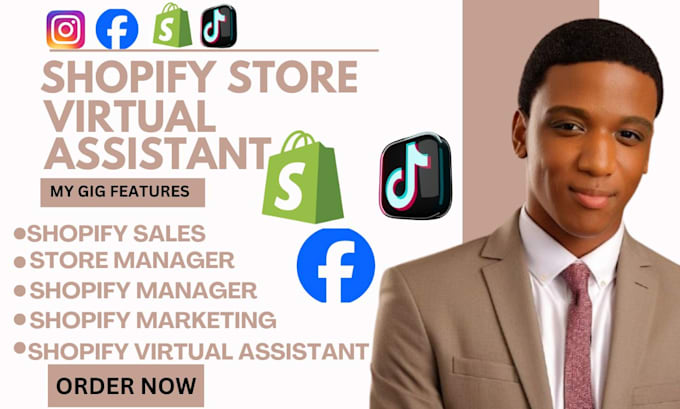 Gig Preview - Be your shopify dropshipping virtual assistance and store manager