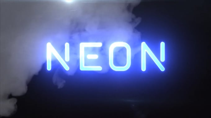 Gig Preview - Create neon and smoke logo animation video