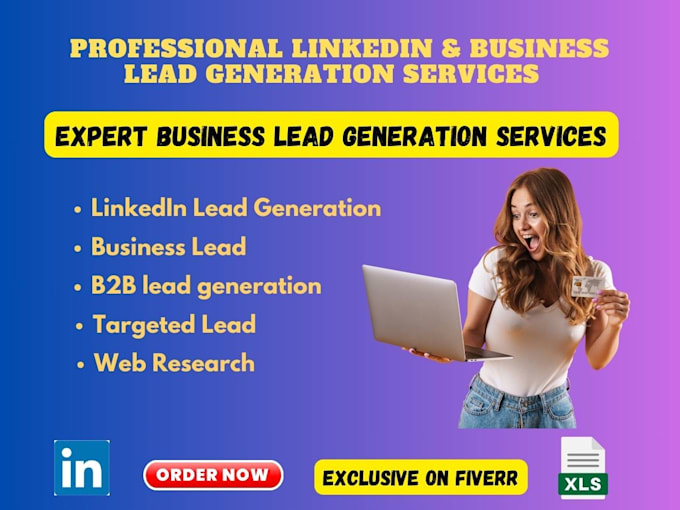 Gig Preview - Generate high quality linkedin and business leads