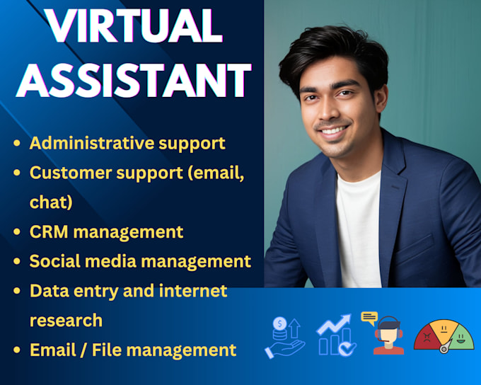 Gig Preview - Be your expert virtual assistant for admin, customer support, data entry