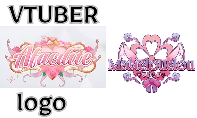 Gig Preview - Create custom vtuber logo for streamers, vtuber model, kawaii japanese mascot