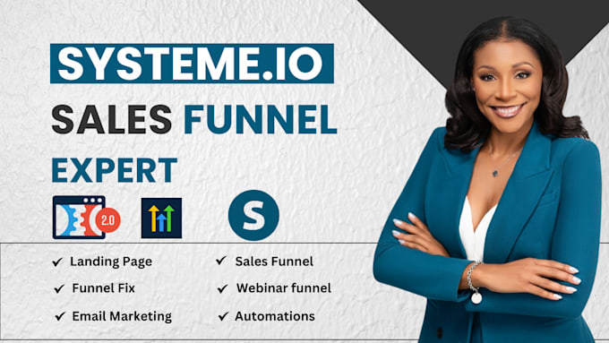 Gig Preview - Build systeme io sales funnel, systeme io, systeme io funnel, sales funnel