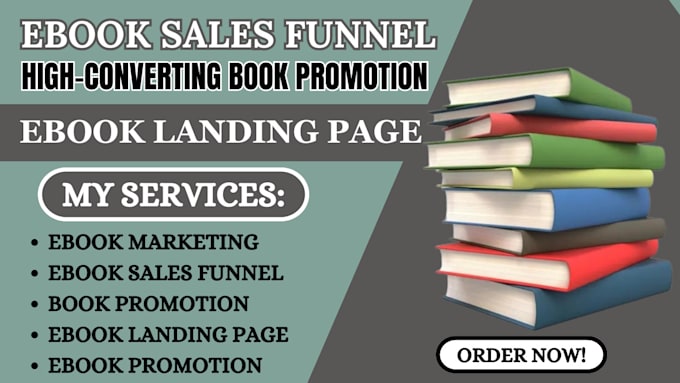 Gig Preview - Effective ebook marketing sales funnel, book and ebook promotion, landing page