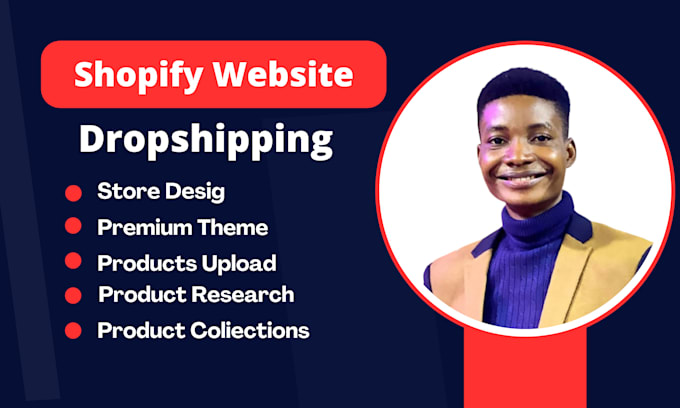 Gig Preview - Create shopify dropshipping store, one product shopify dropshipping store