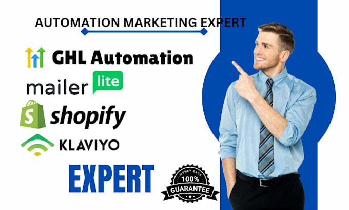 Gig Preview - Gohighlevel automation, mailerlite, shopify klaviyo email marketing, ghl expert