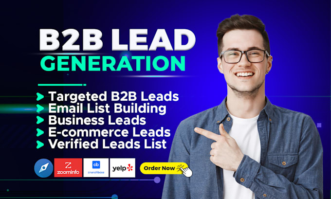 Gig Preview - Do targeted b2b lead generation, email list building, linkedin leads