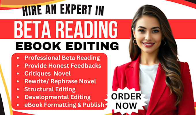 Gig Preview - Beta read romance novel, rewrite book structural developmental edit your ebook