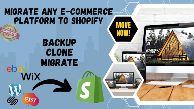 Gig Preview - Migrate from wordpress, woocommerce, bigcommerce, squarespace to shopify