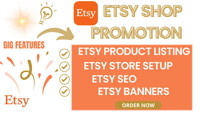 Gig Preview - Do etsy shop promotion ads, etsy sales, digital planner design, etsy traffics